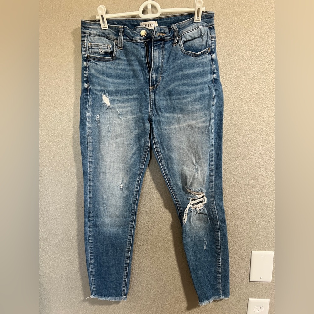 Cello Classic Blue Distressed Women's Jeans